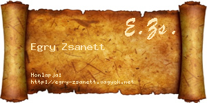 Egry Zsanett névjegykártya